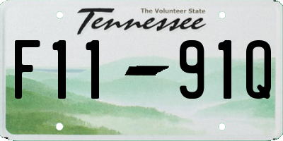 TN license plate F1191Q