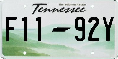 TN license plate F1192Y