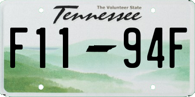 TN license plate F1194F