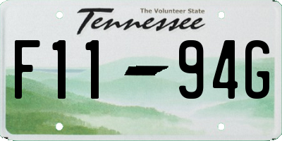TN license plate F1194G