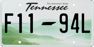 TN license plate F1194L