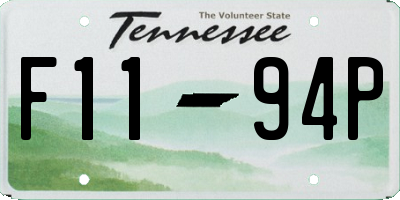 TN license plate F1194P