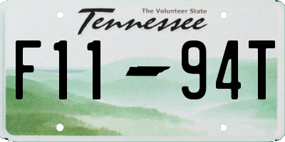 TN license plate F1194T