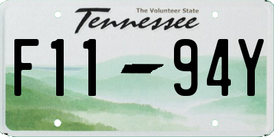 TN license plate F1194Y
