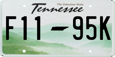 TN license plate F1195K