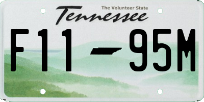 TN license plate F1195M