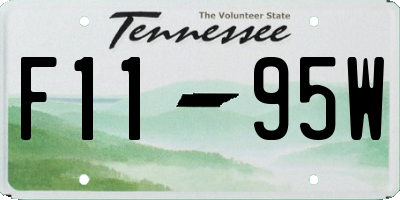TN license plate F1195W