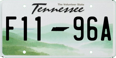 TN license plate F1196A