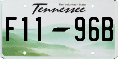 TN license plate F1196B