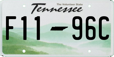 TN license plate F1196C