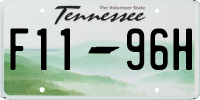 TN license plate F1196H