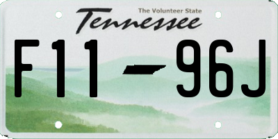 TN license plate F1196J