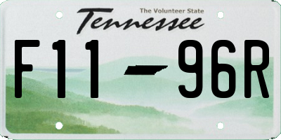 TN license plate F1196R