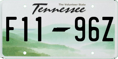 TN license plate F1196Z