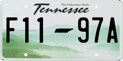 TN license plate F1197A