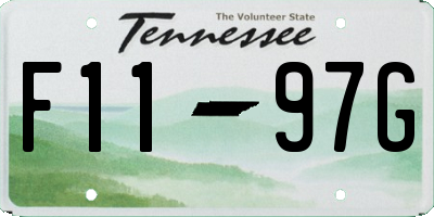 TN license plate F1197G