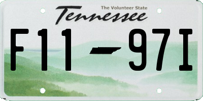 TN license plate F1197I