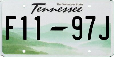 TN license plate F1197J