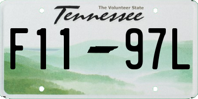 TN license plate F1197L