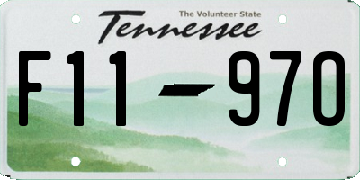 TN license plate F1197O