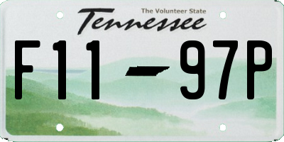 TN license plate F1197P