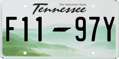 TN license plate F1197Y