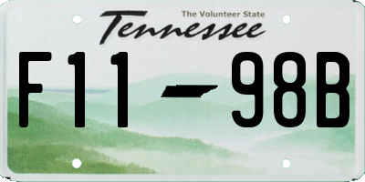 TN license plate F1198B