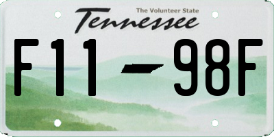 TN license plate F1198F