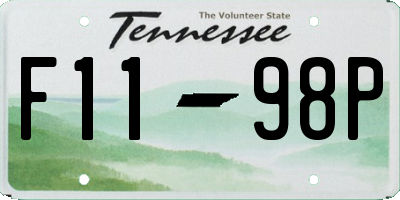 TN license plate F1198P