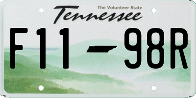 TN license plate F1198R