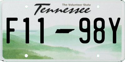TN license plate F1198Y
