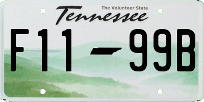 TN license plate F1199B