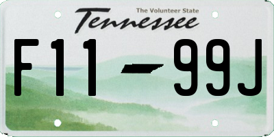 TN license plate F1199J