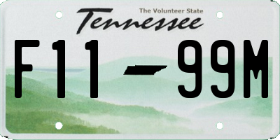 TN license plate F1199M