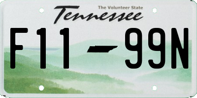 TN license plate F1199N