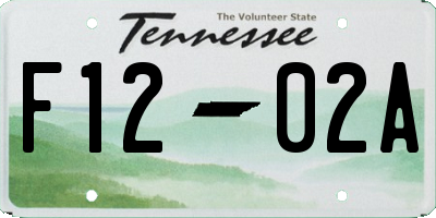 TN license plate F1202A