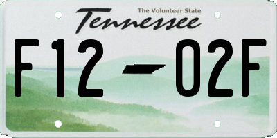 TN license plate F1202F
