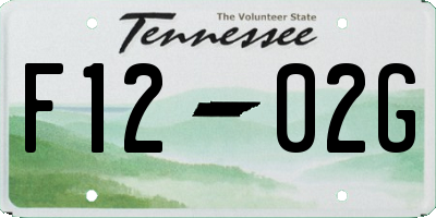 TN license plate F1202G