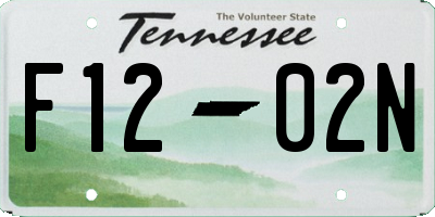TN license plate F1202N