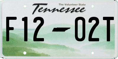 TN license plate F1202T