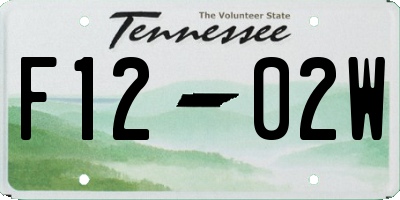 TN license plate F1202W