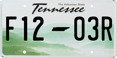 TN license plate F1203R