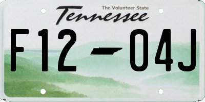 TN license plate F1204J