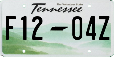 TN license plate F1204Z