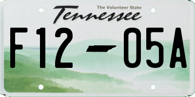TN license plate F1205A