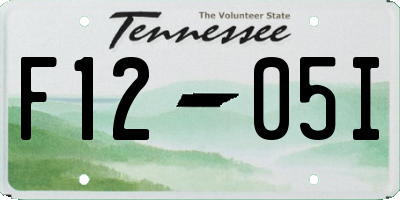 TN license plate F1205I