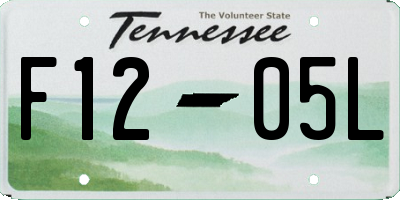 TN license plate F1205L