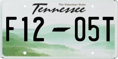 TN license plate F1205T