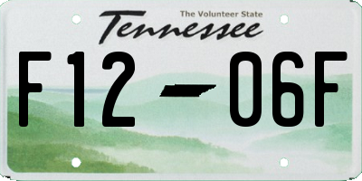 TN license plate F1206F