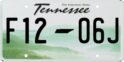 TN license plate F1206J